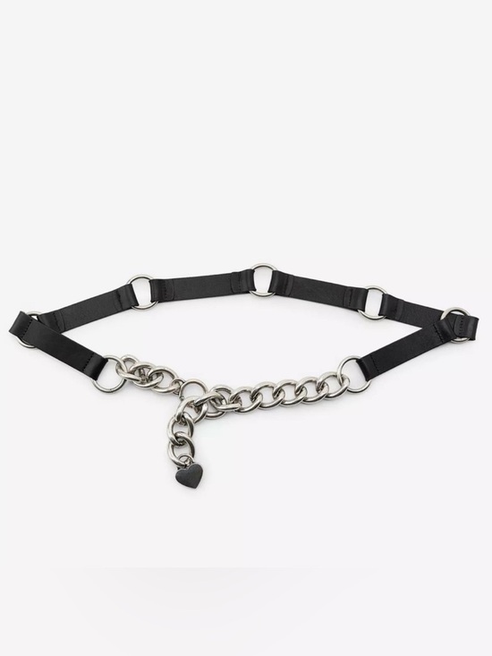 Zara Accessories - NWT Zara Woman Accessories 100% LEATHER COMBINED CHAIN BELT Size 32